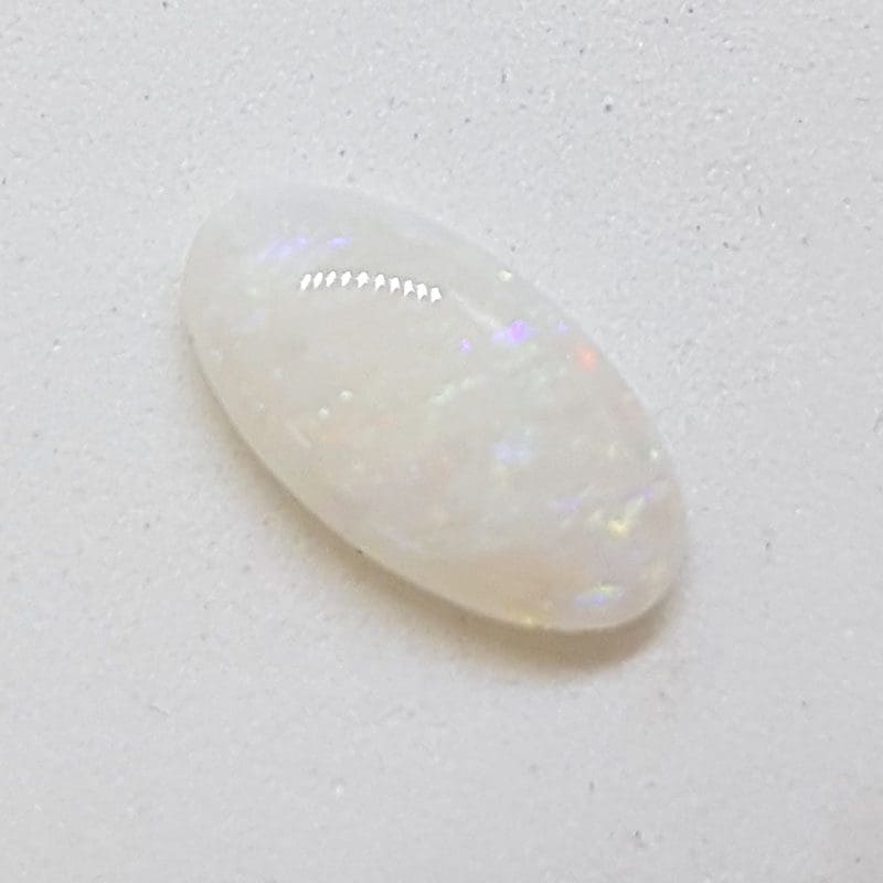 Polished Solid White Natural Opal - Oval Shape - Loose / Unset Stone