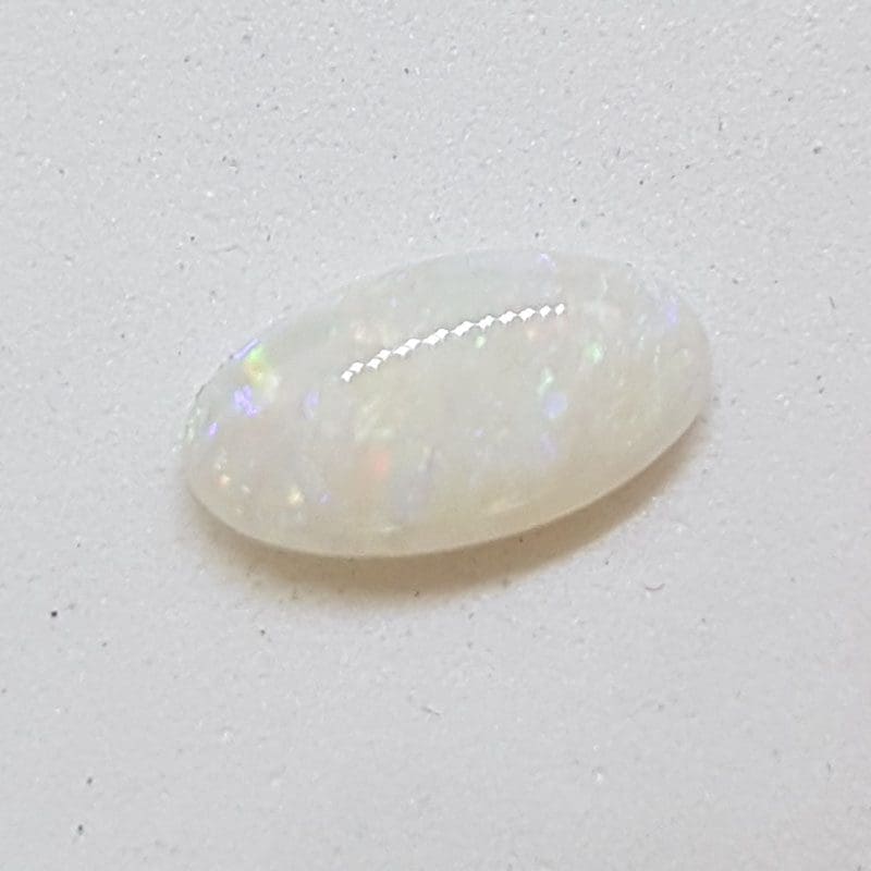Polished Solid White Natural Opal - Oval Shape - Loose / Unset Stone