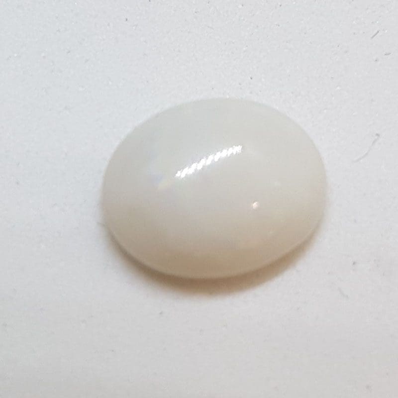 Polished Solid White Natural Opal - Oval Shape - Loose / Unset Stone