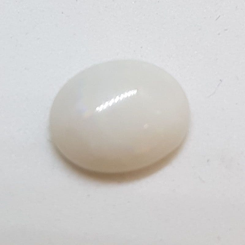 Polished Solid White Natural Opal - Oval Shape - Loose / Unset Stone