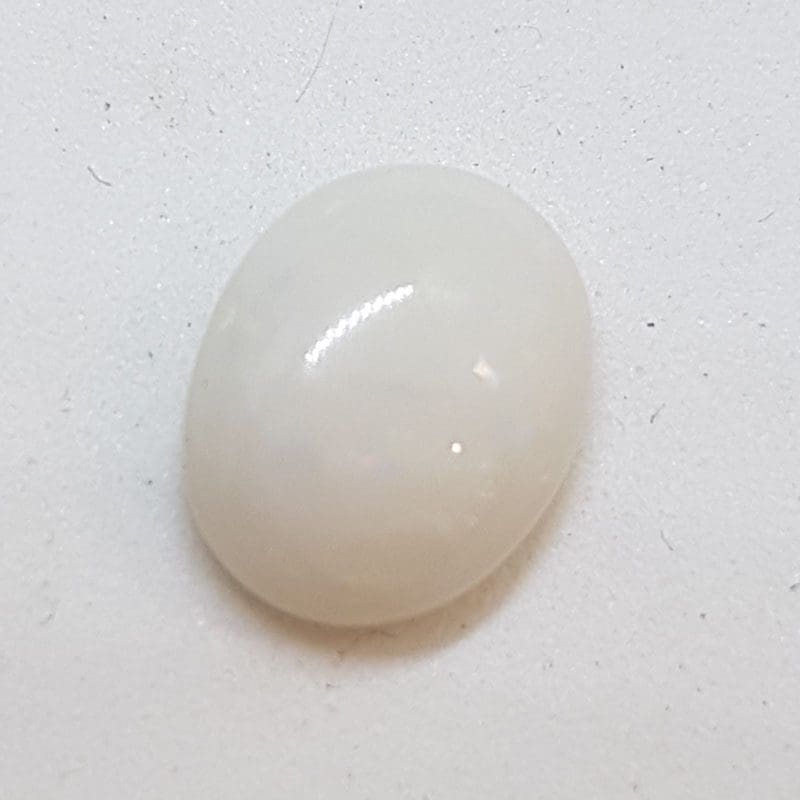 Polished Solid White Natural Opal - Oval Shape - Loose / Unset Stone