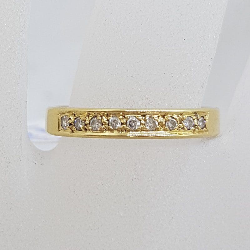 18ct Yellow Gold Twist Design Diamond Engagement Ring and Wedding Ring Set