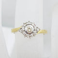 18ct Yellow Gold Diamond Round Cluster Ring