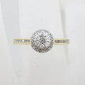 10ct Yellow Gold Round Diamond Cluster Ring