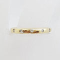 9ct Yellow Gold Inset Diamond Wedding Band / Ring