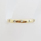 9ct Yellow Gold Inset Diamond Wedding Band / Ring