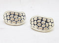 Sterling Silver Pebble Design Large Stud Earrings