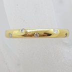 18ct Yellow Gold Diamond Encrusted Rounded Eternal Wedding Band / Ring