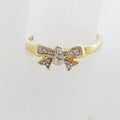 10ct Yellow Gold Diamond Bow Shape Ring