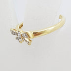 10ct Yellow Gold Diamond Bow Shape Ring