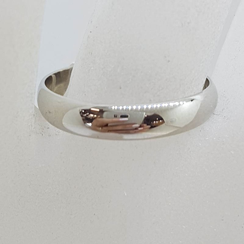 18ct White Gold Rounded Wedding Band / Wedding Ring