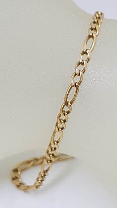 9ct Yellow Gold Figaro Link Bracelet