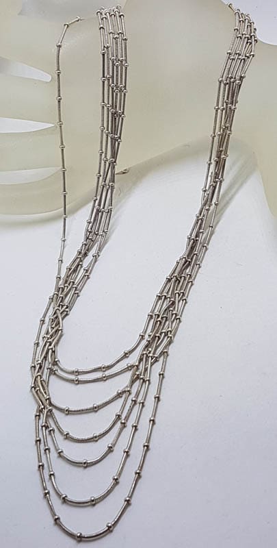 Sterling Silver Multi-Strand Necklace / Chain - Vintage
