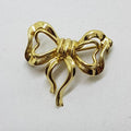 Sterling Silver and Plated Bow Brooch - Vintage