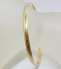 9ct Yellow Gold Solid Plain Golf Bangle - Round