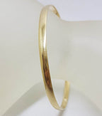 9ct Yellow Gold Solid Plain Golf Bangle - Round