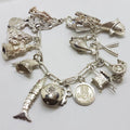 Sterling Silver Vintage Charm Bracelet - 15 charms