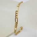9ct Yellow Gold Figaro Link Bracelet