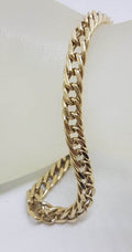 9ct Yellow Gold Flat Curb Link Bracelet