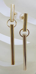 9ct Yellow Gold Very Long Line Drop Earrings