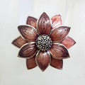 Sterling Silver Pink Enamel and Marcasite Large Flower Ring