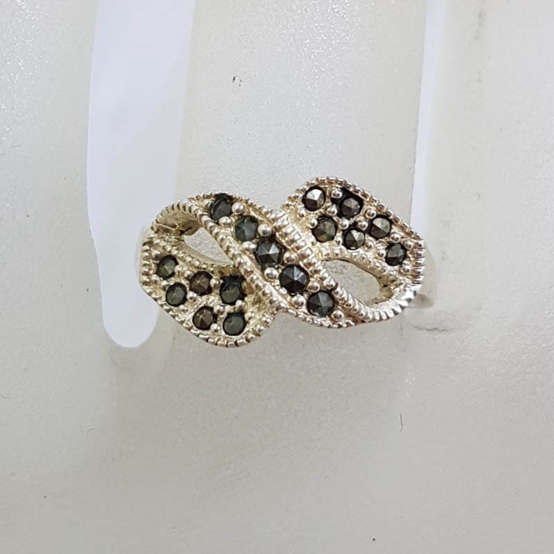 Sterling Silver Marcasite Twist Ring