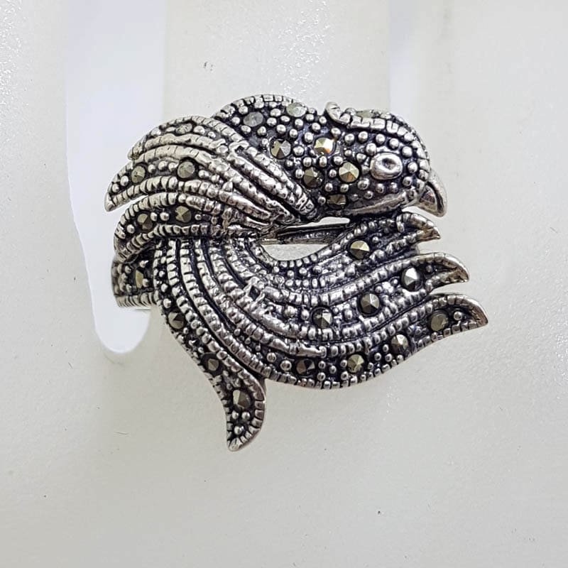 Sterling Silver Marcasite Phoenix Bird Ring