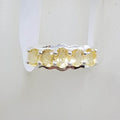 Sterling Silver Citrine Bridge Set Ring