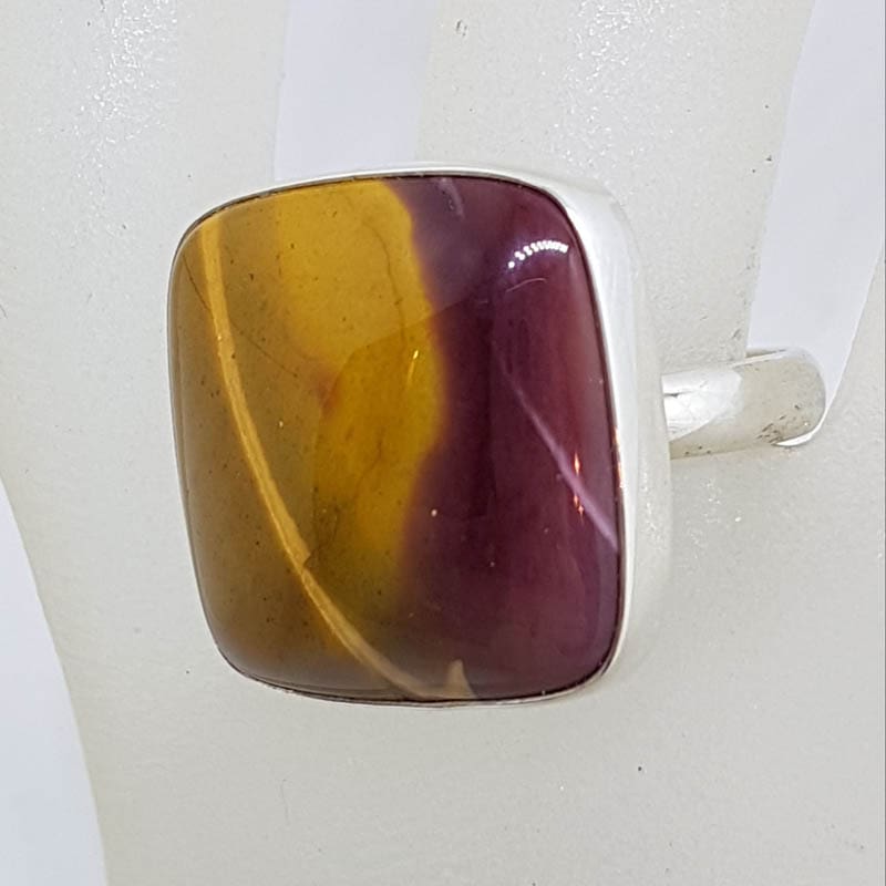Sterling Silver Large Square Mookaite Ring
