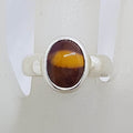 Sterling Silver Oval Bezel Set Mookaite Ring