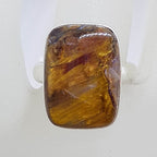 Sterling Silver Rectangular Pietersite Ring