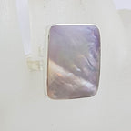 Sterling Silver Large Rectangular Mother of Pearl Ring