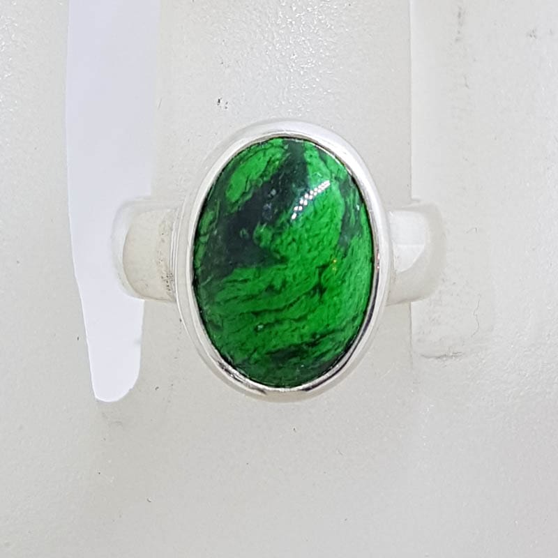 Sterling Silver Oval Bezel Set Maw Sit Sit Ring