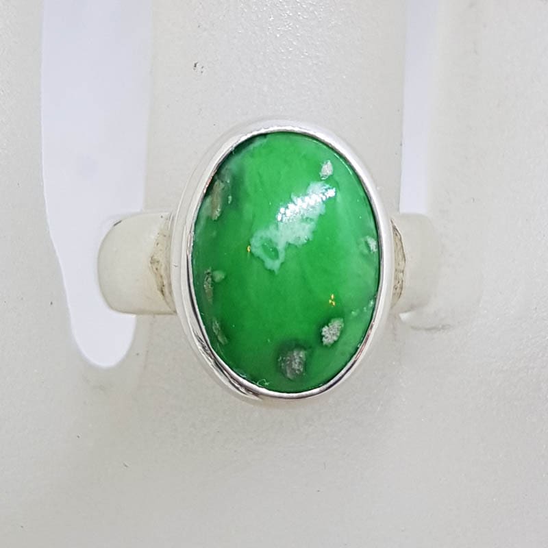 Sterling Silver Oval Variscite Ring