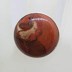 Sterling Silver Large Round Red Jasper Ring