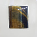 Sterling Silver Large Square Blue Tiger Eye Ring