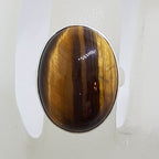 Sterling Silver Large Oval Tiger Eye Ring
