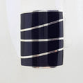 Sterling Silver Large Rectangular Black Enamel Ring