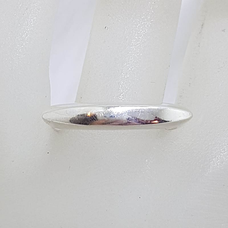 Sterling Silver High Elongated Band Ring - Square