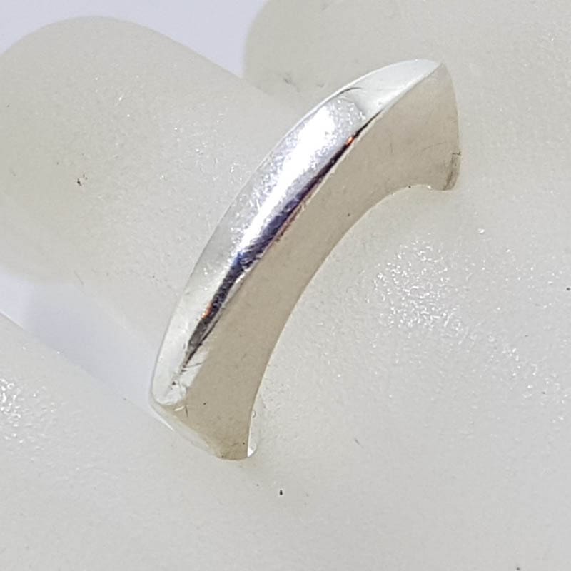 Sterling Silver High Elongated Band Ring - Square