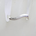 Sterling Silver Square Shaped Curved / Wave Band Ring