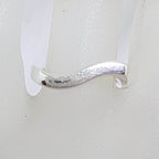 Sterling Silver Square Shaped Curved / Wave Band Ring