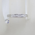 18ct White Gold Baguette and Princess Cut Diamond Trilogy Engagement Ring and Wedding Ring Set - Channel Set and Claw Set