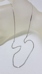 18ct White Gold Flat Anchor Link Necklace / Chain - 45cm