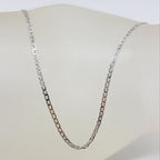 18ct White Gold Flat Anchor Link Necklace / Chain - 45cm