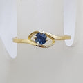 18ct Yellow Gold Sapphire Twist Ring