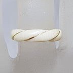 14ct Yellow Gold and Ivory Twist Ring - Antique / Vintage