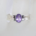 Sterling Silver Oval Amethyst Ring