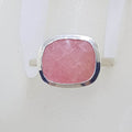 Sterling Silver Oval Bezel Set Ruby Ring