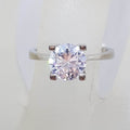 Sterling Silver High Claw Set Cubic Zirconia Ring